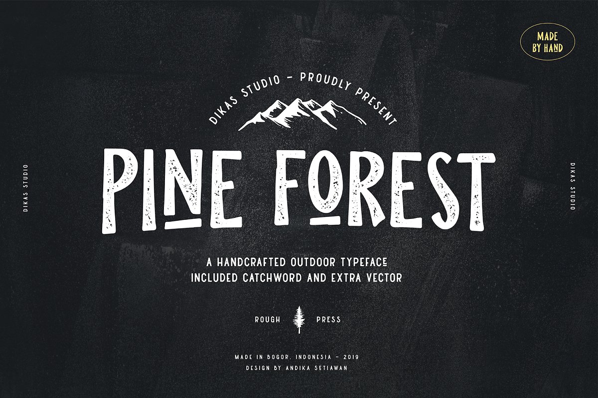 Ejemplo de fuente Pine Forest Press